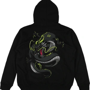 Hong Kong Siyah Oversize Unisex Kapüşonlu Sweatshirt Hoodie