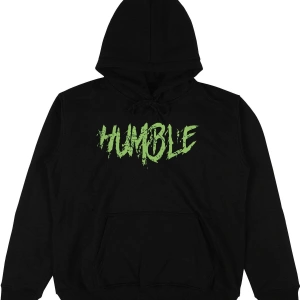 Humble Siyah Oversize Unisex Kapüşonlu Sweatshirt Hoodie