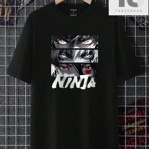 Hypemode Ayı Baskılı Yuvarlak Yaka Siyah Erkek Tişört