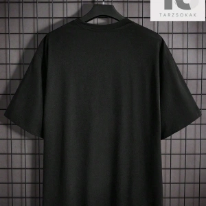 Hypemode Erkek Karikatür Yüz Yuvarlak Yaka Damla Omuz Kol Tişört