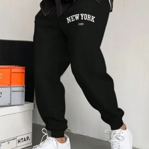 Hypemode Letter Graphic Drawstring Waist Eşofman Altı