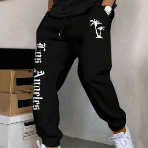 Hypemode Letter Graphic Drawstring Waist Eşofman Altı