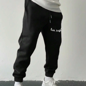 Hypemode Letter Graphic Drawstring Waist Eşofman Altı