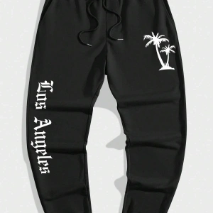 Hypemode Letter Graphic Drawstring Waist Eşofman Altı