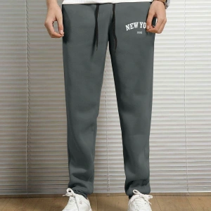 Hypemode Letter Graphic Drawstring Waist Eşofman Altı