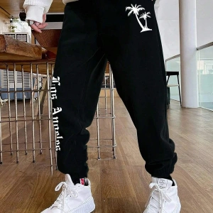 Hypemode Letter Graphic Drawstring Waist Eşofman Altı