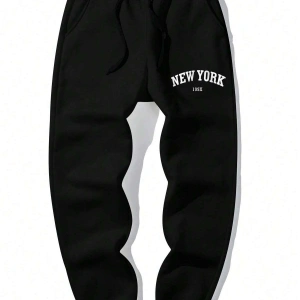 Hypemode Letter Graphic Drawstring Waist Eşofman Altı