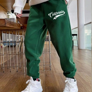 Hypemode Letter Graphic Slant Pocket Eşofman Altı