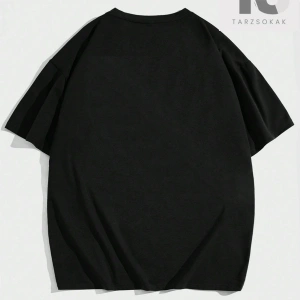 Hypemode Yuvarlak Yakalı ve Düşük Omuzlu Siyah Erkek Örme Tişört