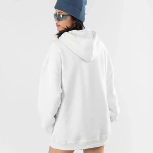 Hysterıcal Baskılı Oversize Unisex Beyaz