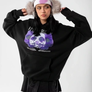 Hysterıcal Baskılı Oversize Unisex Beyaz