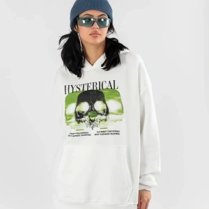 Hysterıcal Baskılı Oversize Unisex Beyaz
