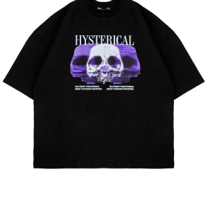 Hysterıcal Baskılı Siyah Oversize Unisex