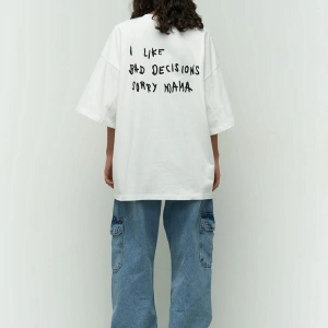 I Like Mama Beyaz Oversize