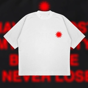 I Never Lose Boxy Fit Oversize Unisex Tshirt – Baskılı Tişört |