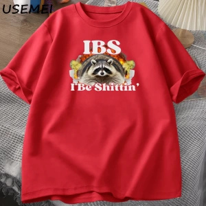 IBS Ben Shittin Rakun TErkekler Karın Ağrısı Survivor T-shirt erkek Kısa Kollu T-shir 3012