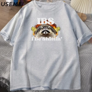 IBS Ben Shittin Rakun TErkekler Karın Ağrısı Survivor T-shirt erkek Kısa Kollu T-shir 3012