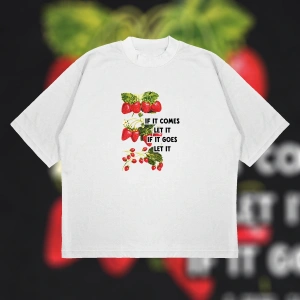 If It Comes Let It Oversize Unisex Pamuklu Nefes Alan Kalın Kumaşlı