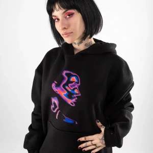 İllusion Woman Baskılı Oversize Unisex Beyaz