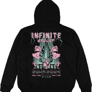 Infinite Siyah Oversize Unisex Kapüşonlu Sweatshirt Hoodie