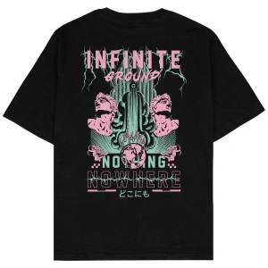 Infinite Siyah Oversize Unisex T-shirt