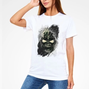Iron Maiden Baskılı Unisex Beyaz Tişört