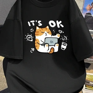 Its Ok Cute Cute Cate Oversize Unisex