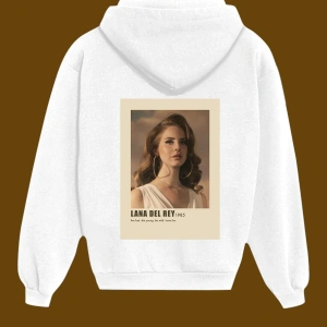 IvırZıvır----Unisex Beyaz Lana Del Rey Sırt Baskılı Sweatshirt