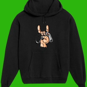 IvırZıvır----Unisex Siyah Gamer Baskılı Sweatshirt