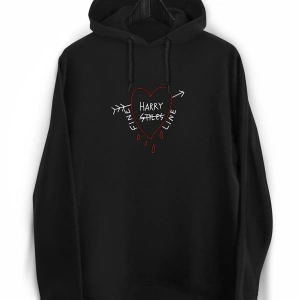 IvırZıvır----Unisex Siyah Harry Styles Taraftar Baskılı Sweatshirt