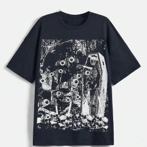 JRart İskelet Baskılı Tişört