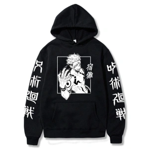 Jujutsu Kaisen Gojo Satoru Baskılı Hoodie Model459 15156 Siyah
