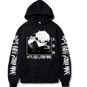 Jujutsu Kaisen Gojo Satoru Baskılı Hoodie Model461 15158 Siyah