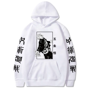 Jujutsu Kaisen Satoru Gojo Grafik Hoodies 14724 Siyah