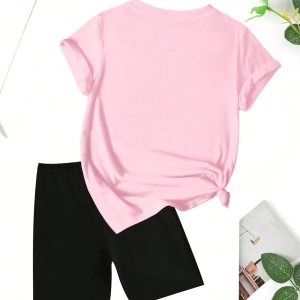 Kadın 2Lİ TAKIM OVERSİZE Trend T-shirt Şort Model 4919