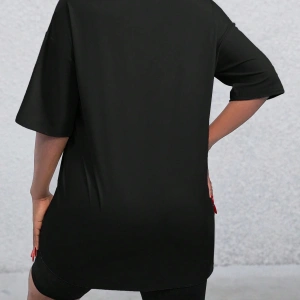 Kadın 2Lİ TAKIM OVERSİZE Trend T-shirt Şort Model 4921