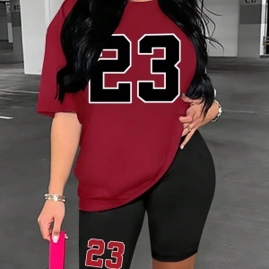 Kadın 2Lİ TAKIM OVERSİZE Trend T-shirt Şort Model 4922