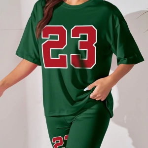 Kadın 2Lİ TAKIM OVERSİZE Trend T-shirt Şort Model 4922