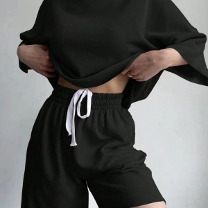 Kadın 2Lİ TAKIM OVERSİZE Trend T-shirt Şort Model 4923