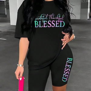 Kadın 2Lİ TAKIM OVERSİZE Trend T-shirt Şort Model 4930