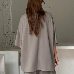 Kadın 2Lİ TAKIM OVERSİZE Trend T-shirt Şort Model 4933