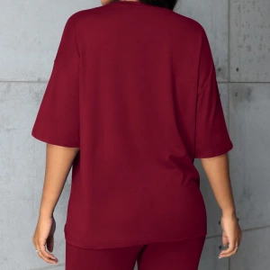 Kadın 2Lİ TAKIM OVERSİZE Trend T-shirt Şort Model 4937