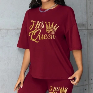 Kadın 2Lİ TAKIM OVERSİZE Trend T-shirt Şort Model 4937
