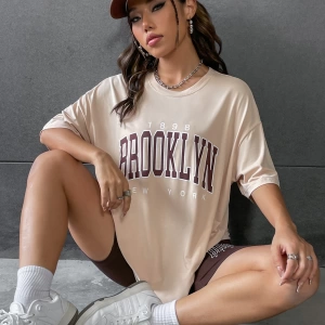 Kadın 2Lİ TAKIM OVERSİZE Trend T-shirt Şort Model 4939