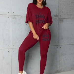 Kadın 2Lİ TAKIM OVERSİZE Trend T-shirt Şort Model 4945
