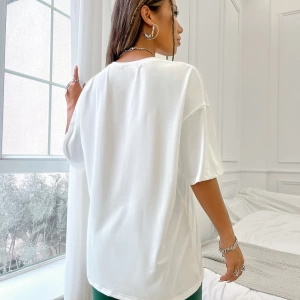 Kadın 2Lİ TAKIM OVERSİZE Trend T-shirt Şort Model 4948