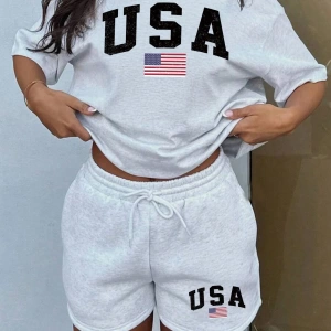 Kadın 2Lİ TAKIM OVERSİZE Trend T-shirt Şort Model 4950