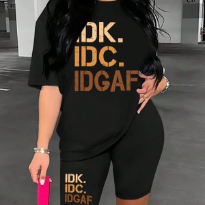 Kadın 2Lİ TAKIM OVERSİZE Trend T-shirt Şort Model 4953