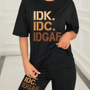 Kadın 2Lİ TAKIM OVERSİZE Trend T-shirt Şort Model 4953