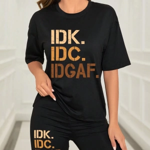 Kadın 2Lİ TAKIM OVERSİZE Trend T-shirt Şort Model 4953